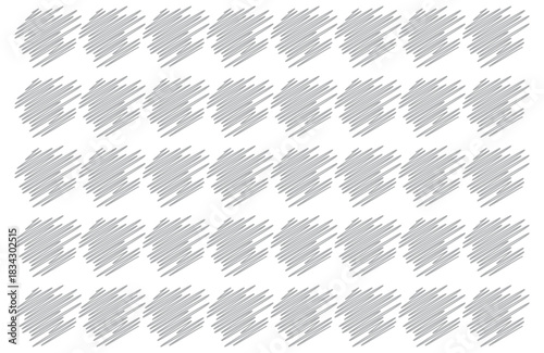 Repeating Pattern of Gray Scribbled Shapes on White