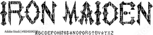 Iron Spiked Grunge Font – Heavy Metal Gothic Alphabet Typeface with Sharp Distorted Style for Logos, Posters & Extreme Design