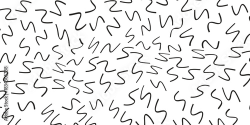 Swatches memphis seamless patterns. Modern stylish black and white texture. Repeating abstract background with chaotic elements. Trendy hipster pattern for textile, covers, surface, print, gift wrap.