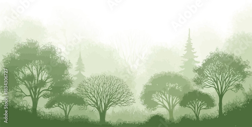 Natural Isolated Tree Illustration for Eco, Nature and Landscape Projects