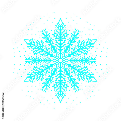 christmas snowflake vector illustration