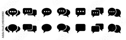 Speaking and communication icon set. Containing discussion, speech bubble, talking, consultation.
