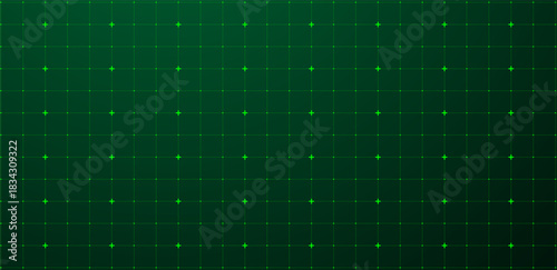 Digital HUD grid futuristic technology overlay green background. Square grid texture . Vector illustration