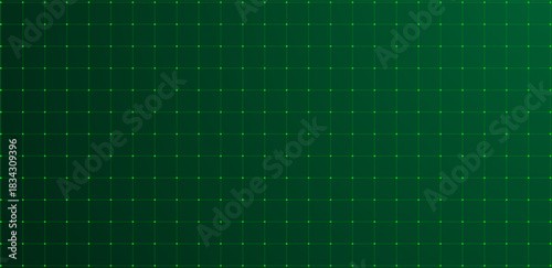 Digital HUD grid futuristic technology overlay green background. Square grid texture . Vector illustration