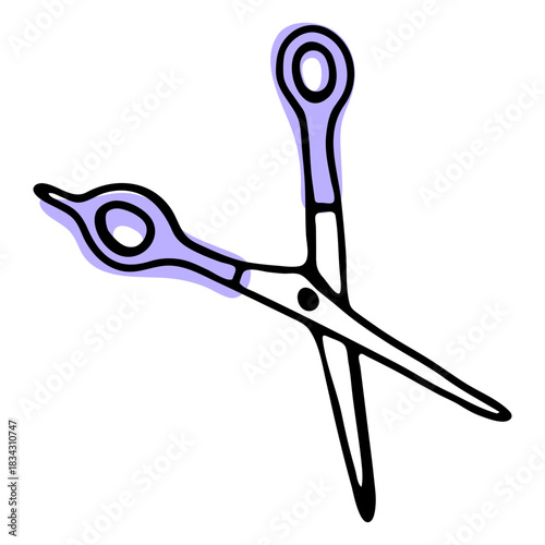 Hair scissors duotone