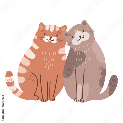 Valentine cats cute couple