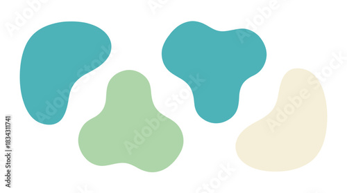 Modern abstract shapes in pastel colors perfect for website backgrounds, social media graphics, or branding projects with fresh, trendy vibes