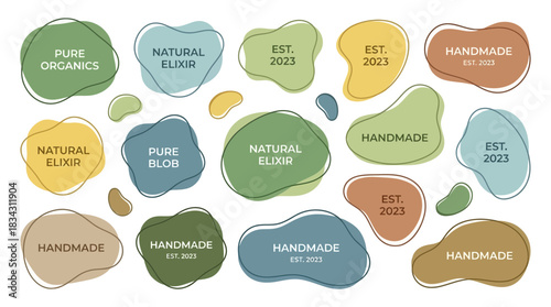 Trendy organic blobs for branding and creative designs, great for highlighting text and adding modern style to your layouts