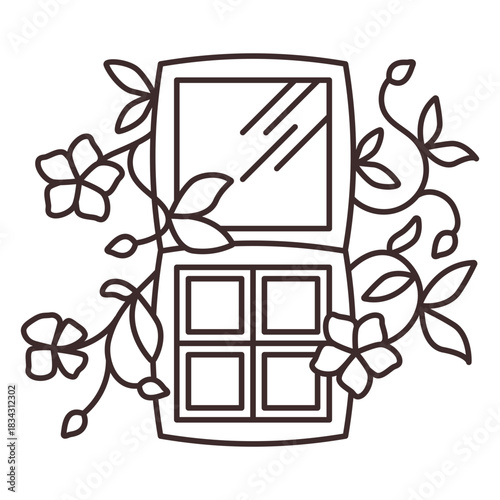 Eyeshadow palette floral stroke