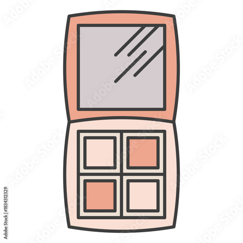 Eyeshadow palette illustration