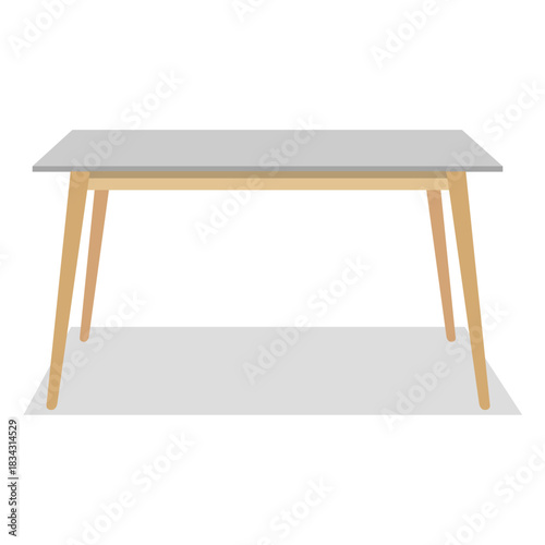 Rectangular table illustration