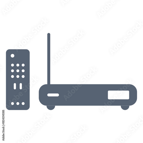Remote control set top box icon