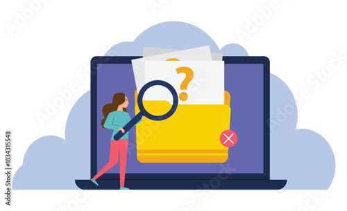 No data and Data search not found concept