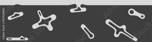 Technical cross section diagram of micropipe structure showing vertical channels and voids for material science engineering and physics research education concept.