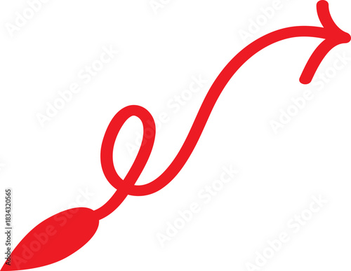 위로 올라가는 빨간색 화살