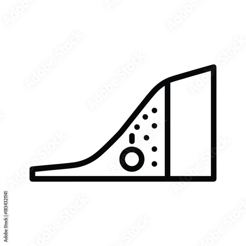 Extreme Sports Ramp Outline Icon