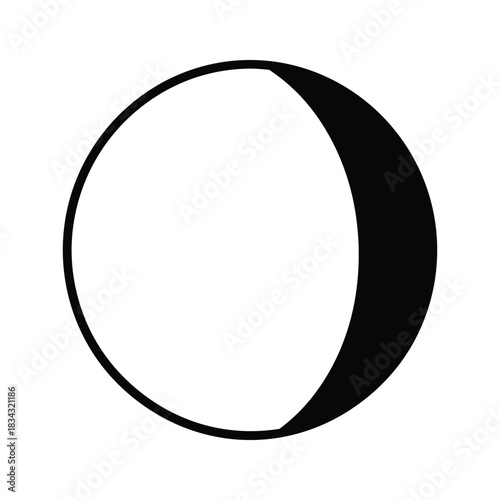 Waxing Crescent Moon Phase Icon