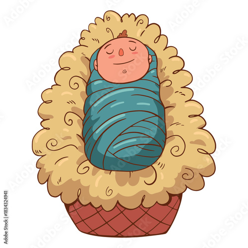 Baby jesus illustration