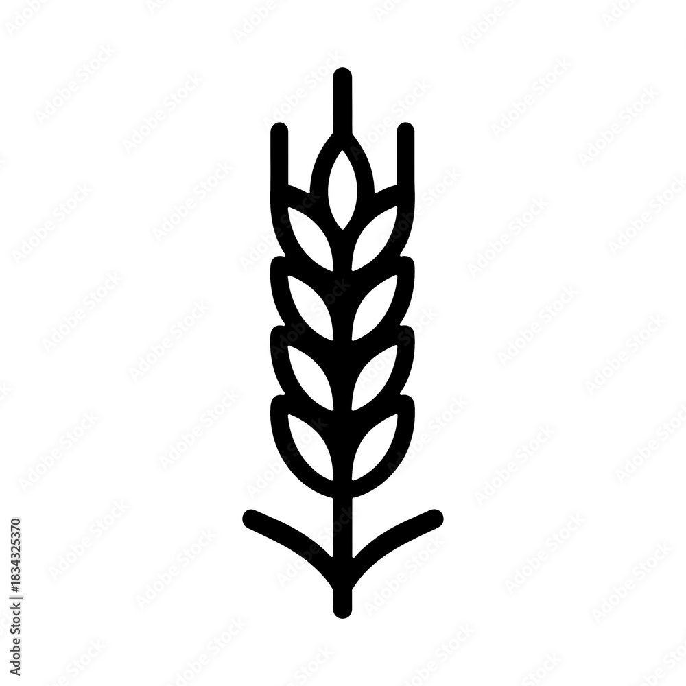 Fototapeta premium PNG Minimalist wheat icon design