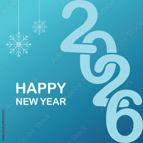 Happy new year 2026 social media post 
