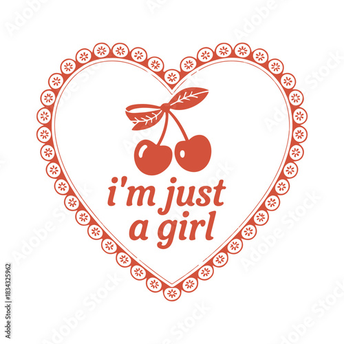 Retro Cherry Heart Design