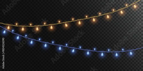 hanging multi colored string lights