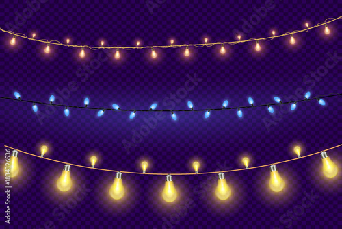 hanging multi colored string lights