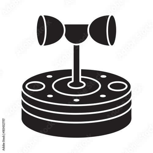 Anemometer wind speed measuring device icon