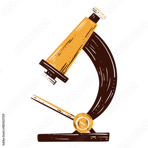 Optical microscope hand drawn element