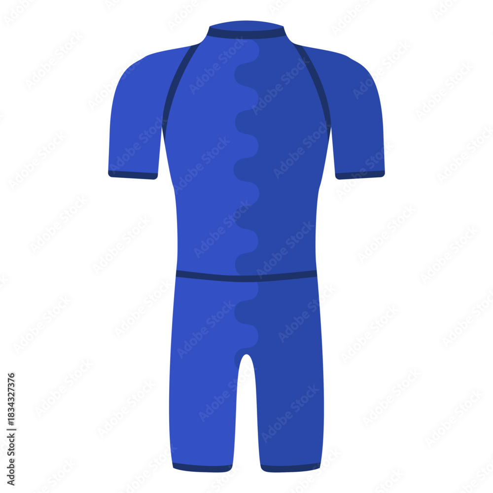 Naklejka premium Spring wetsuit flat element