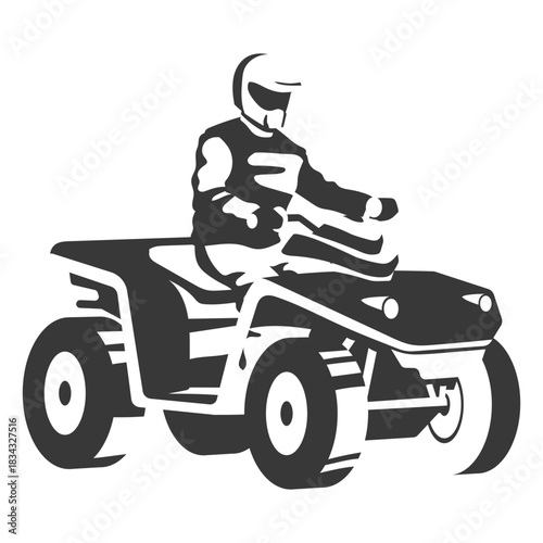 Atv rider black