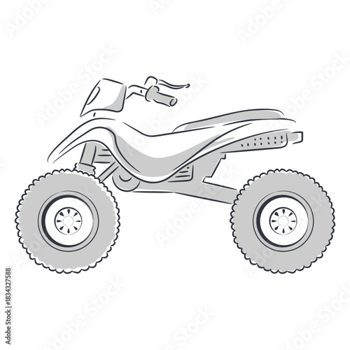 Atv transport hand drawn