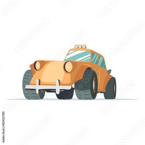 Orange rally buggy illustration