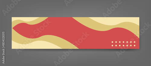 Minimal Abstract Curvy Shape LinkedIn Cover Background Design