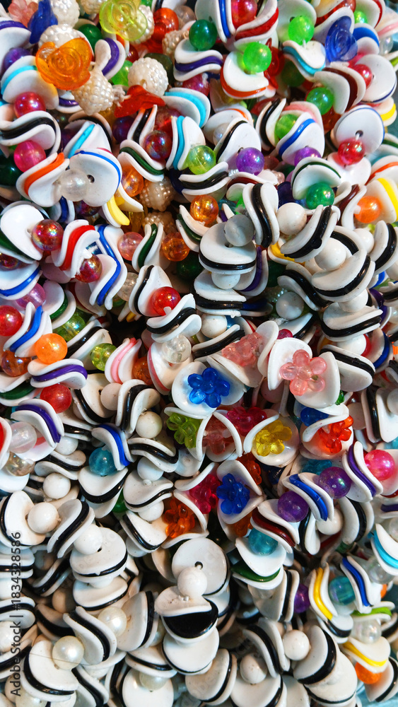 Fototapeta premium Close up view of colourful jewelry