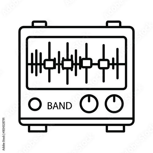 Audio equalizer mixer board with sound level adjustment control