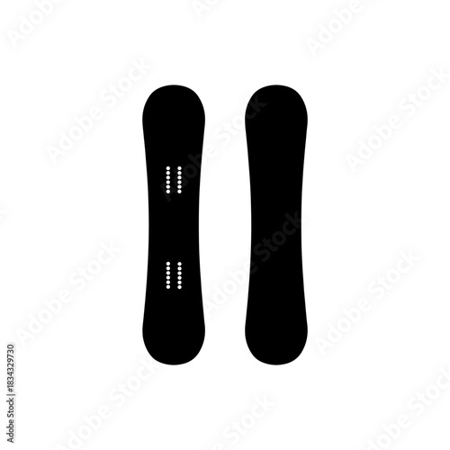 Board snowboard silhouette vector flat illustration design.