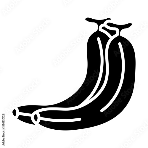 breakfast glyph icon. banana glyph icon