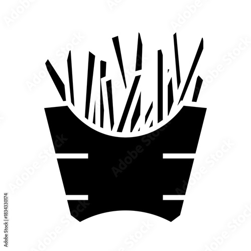 breakfast glyph icon. French fries glyph icon. 