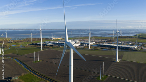 Renewable Energy Generation with Data Center Aerial View