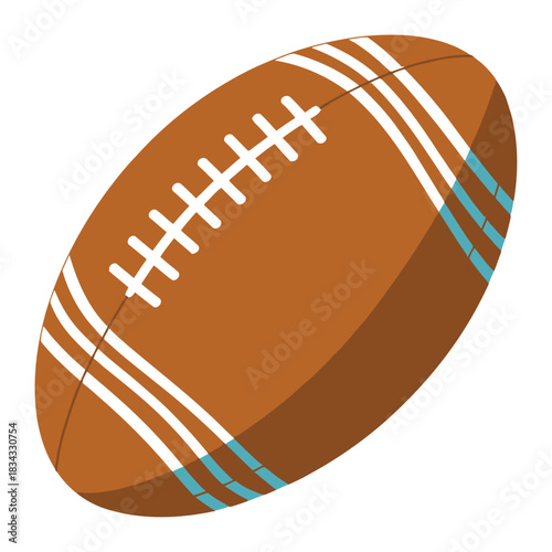 American football ball vector illustration on a white background