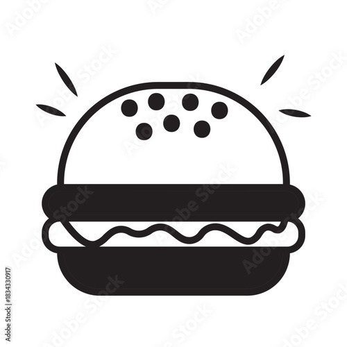 breakfast dualtone icon.  burger dualtone icon. 
