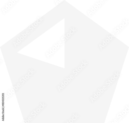 Half Filled Pentagon Icon for Status Level