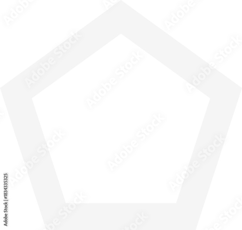 Pentagon Badge with Inner Hollow Center