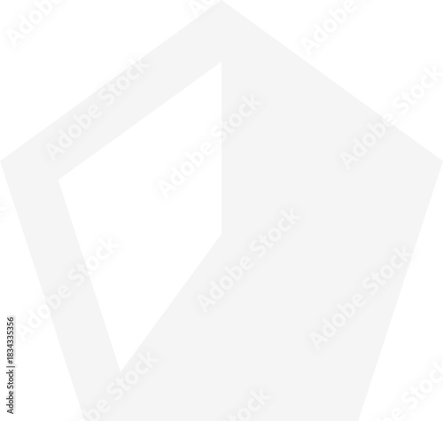 Three-Quarter Filled Pentagon for Progress Display