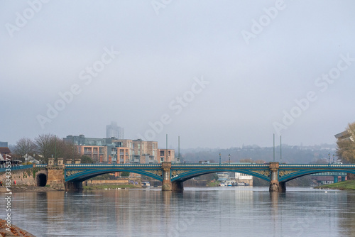 Wallpaper Mural A riverscape over the river Trent in Nottingham, UK with Trent Bridge. Torontodigital.ca