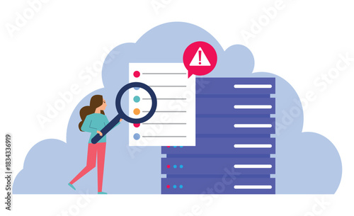 data engineer expert inspecting security logs with alert notifications