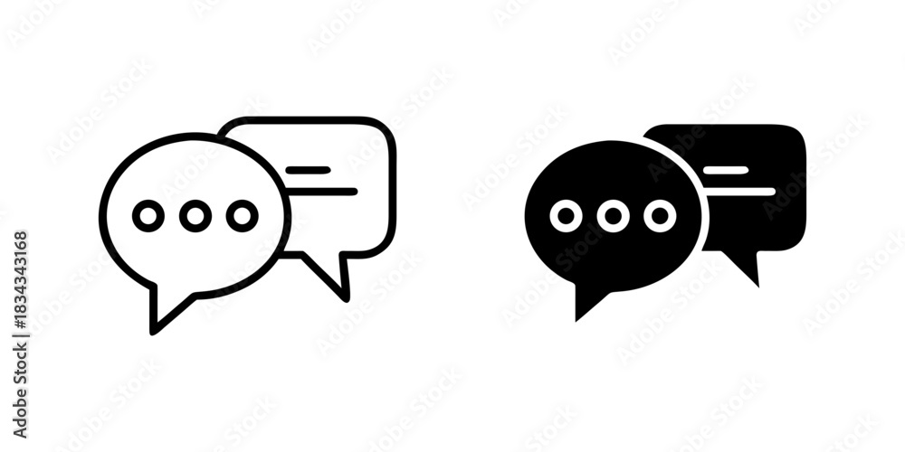 Ταπετσαρία Comment outline and pictogram Icon for Messaging, Feedback, Chat, and Communication Design, comment, chat, message, and feedback