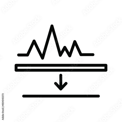 Data Compression or Signal Minimization Icon