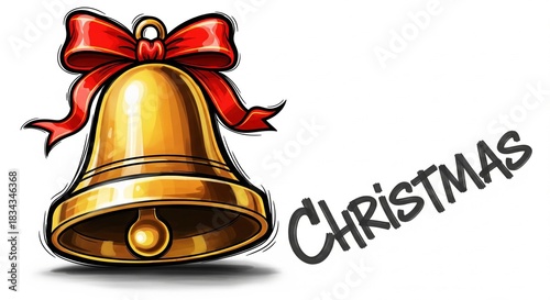 Christmas Elements, Festive Icons, Hand-Drawn Holiday Art, Bold Outline Christmas Clipart, White Background Xmas Illustrations, Vibrant Seasonal Graphics for Winter Holidays